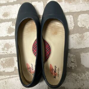 Lady Red Wings Navy Leather Flats Round Toe Women’s Size 10 Vintage Classic